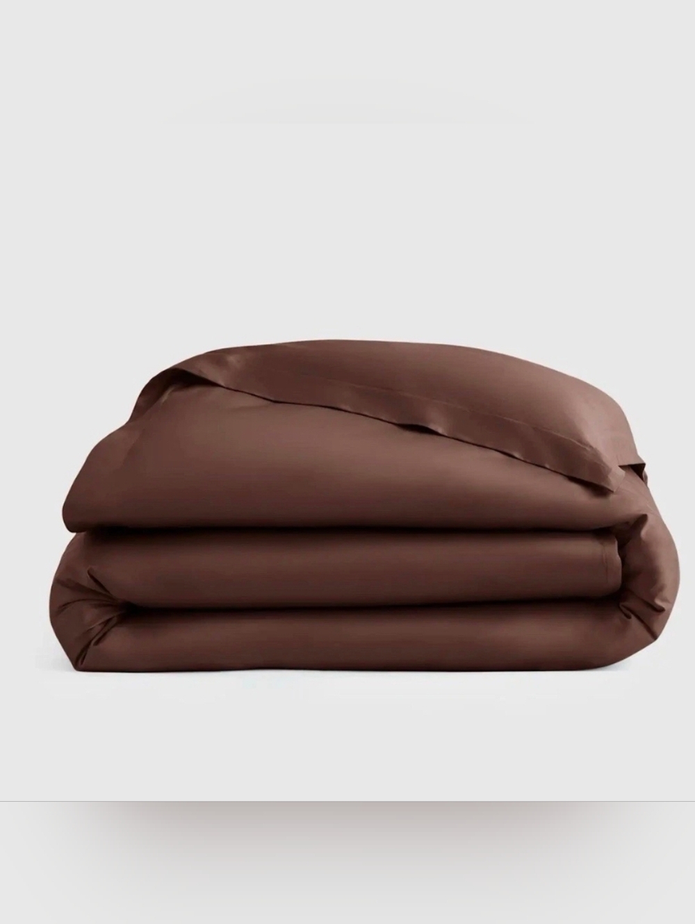 Quince 700 TC Giza Cotton Sateen Duvet Cover King Cal King Espresso $169, New!